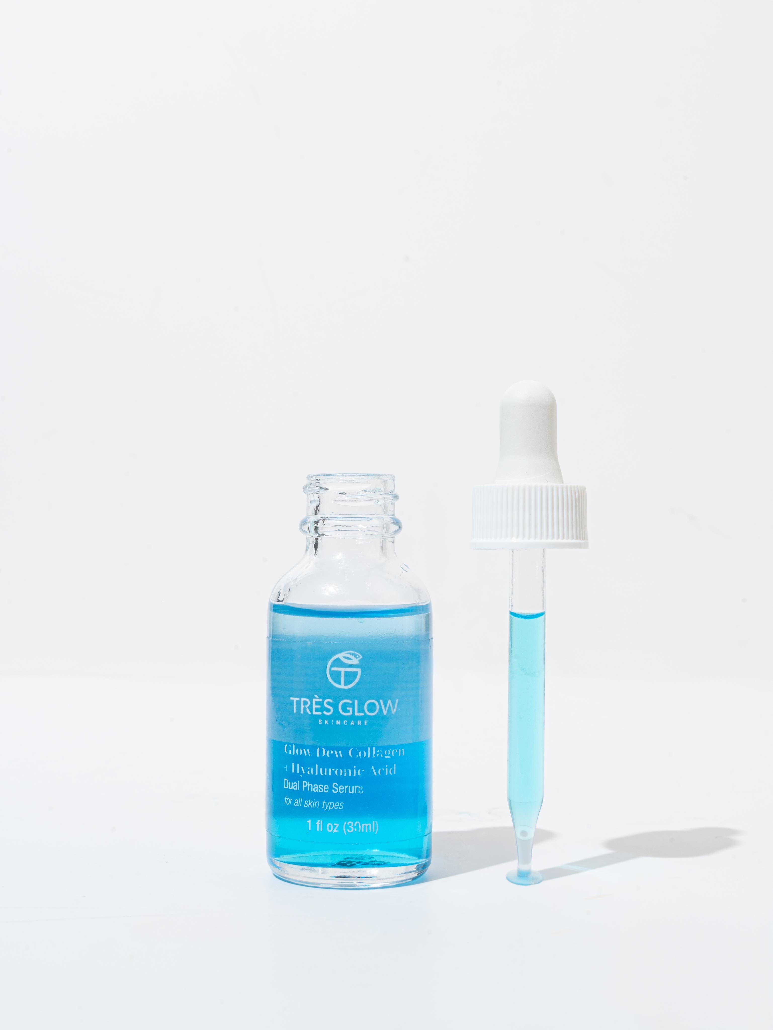 Collagen Booster Glow Serum + Hyaluronic Acid, Dual Phase Dew With Blue Sea Kale